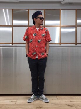 「G-SHOCK」｜「アイテム（キャスケット）」を使った、京都くんさん（メンズ・172cm）の春コーディネート