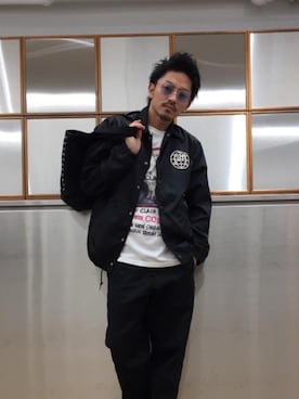 「トートバック」｜「アイテム（ブルゾン）」を使った、京都くんさん（メンズ・172cm）の春コーディネート