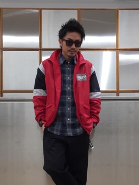 「G-SHOCK」｜「アイテム（ブルゾン）」を使った、京都くんさん（メンズ・172cm）の春コーディネート