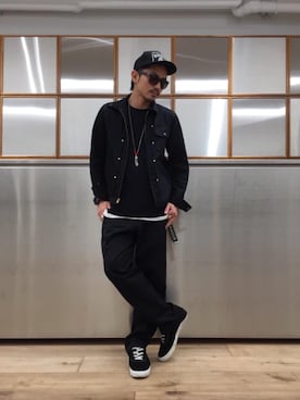 「G-SHOCK」｜「アイテム（デニムジャケット）」を使った、京都くんさん（メンズ・172cm）の春コーディネート