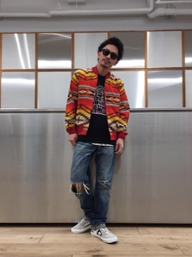 「G-SHOCK」｜「アイテム（ブルゾン）」を使った、京都くんさん（メンズ・172cm）の春コーディネート