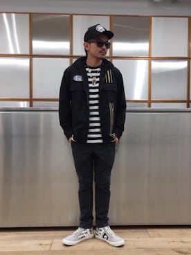 「ビックＴシャツ」｜「アイテム（ジャケット/アウター）」を使った、京都くんさん（メンズ・172cm）の春コーディネート