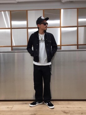 「ビックＴシャツ」｜「アイテム（ジャケット/アウター）」を使った、京都くんさん（メンズ・172cm）の春コーディネート