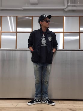 「G-SHOCK」｜「アイテム（ブルゾン）」を使った、京都くんさん（メンズ・172cm）の春コーディネート