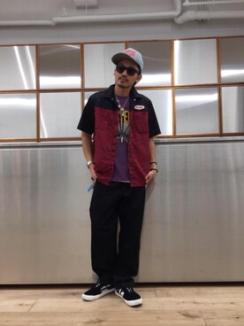 「エンジニアシャツ」｜京都くんさん（メンズ・172cm）の夏コーディネート