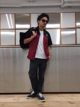 「エンジニアシャツ」｜京都くんさん（メンズ・172cm）の夏コーディネート