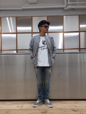 「G-SHOCK」｜「アイテム（キャスケット）」を使った、京都くんさん（メンズ・172cm）の夏コーディネート