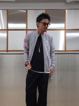 「G-SHOCK」｜「アイテム（ブルゾン）」を使った、京都くんさん（メンズ・172cm）の夏コーディネート