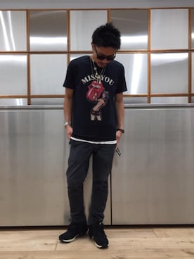 「ロック」｜京都くんさん（メンズ・172cm）の夏コーディネート