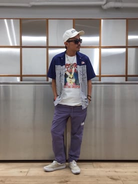 「エンジニアシャツ」｜京都くんさん（メンズ・172cm）の夏コーディネート