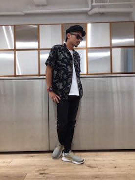 「G-SHOCK」｜「アイテム（キャスケット）」を使った、京都くんさん（メンズ・172cm）の夏コーディネート