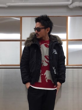 「アイテム（ルームウェア/パジャマ）」を使った、京都くんさん（メンズ・172cm）の秋コーディネート