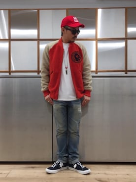 「コラボレーション」｜「アイテム（その他）」を使った、京都くんさん（メンズ・172cm）の秋コーディネート