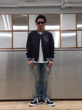 「アイテム（ルームウェア/パジャマ）」を使った、京都くんさん（メンズ・172cm）の秋コーディネート