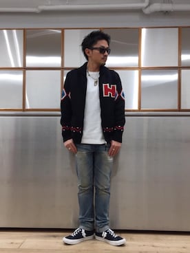 「アイテム（ルームウェア/パジャマ）」を使った、京都くんさん（メンズ・172cm）の冬コーディネート