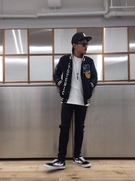 「アイテム（ルームウェア/パジャマ）」を使った、京都くんさん（メンズ・172cm）の冬コーディネート