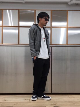 「アイテム（ルームウェア/パジャマ）」を使った、京都くんさん（メンズ・172cm）の冬コーディネート