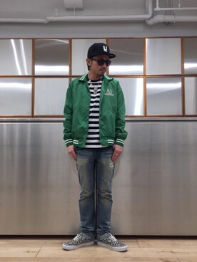 京都くんさん（メンズ・172cm）の春コーディネート