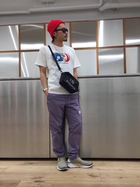 「ショルダーバック」｜「アイテム（財布/小物）」を使った、京都くんさん（メンズ・172cm）の春コーディネート