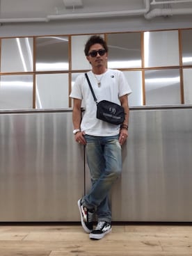 「ショルダーバック」｜「アイテム（財布/小物）」を使った、京都くんさん（メンズ・172cm）の夏コーディネート