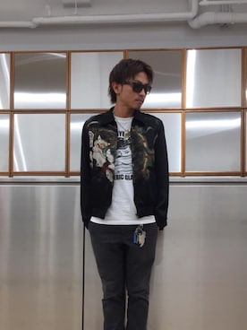 「コラボレーション」｜「アイテム（その他アウター）」を使った、京都くんさん（メンズ・172cm）の夏コーディネート