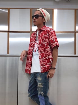 「MEDICOMTOY」｜京都くんさん（メンズ・172cm）の夏コーディネート