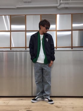 「アイテム（ルームウェア/パジャマ）」を使った、京都くんさん（メンズ・172cm）の秋コーディネート