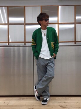 「アイテム（ルームウェア/パジャマ）」を使った、京都くんさん（メンズ・172cm）の秋コーディネート