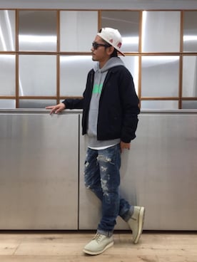 「アイテム（ルームウェア/パジャマ）」を使った、京都くんさん（メンズ・172cm）の秋コーディネート