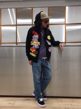 「アイテム（ルームウェア/パジャマ）」を使った、京都くんさん（メンズ・172cm）の秋コーディネート