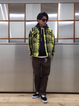 「アイテム（ルームウェア/パジャマ）」を使った、京都くんさん（メンズ・172cm）の秋コーディネート
