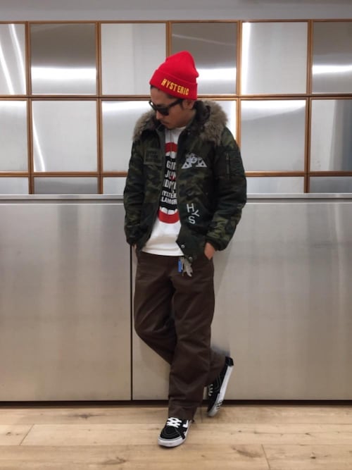Hysteric Glamour京都店京都くんさんのニットキャップ ビーニーを使ったコーディネート Zozotown