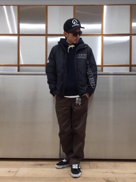京都くんさんの「HG ロゴ スタンドカラージャケット」を使ったコーディネート