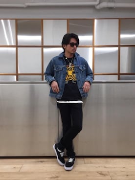「HYSTERIC GLAMOUR（ヒステリックグラマー）のアイテム（ルームウェア/パジャマ）」を使った、京都くんさん（メンズ・172cm）の冬コーディネート