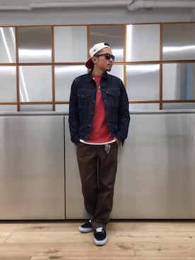 「アイテム（ルームウェア/パジャマ）」を使った、京都くんさん（メンズ・172cm）の冬コーディネート