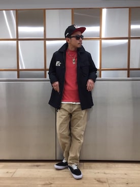 「アイテム（ルームウェア/パジャマ）」を使った、京都くんさん（メンズ・172cm）の冬コーディネート