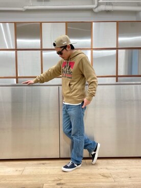 「アイテム（ルームウェア/パジャマ）」を使った、京都くんさん（メンズ・172cm）の冬コーディネート