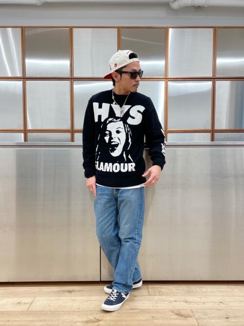 HYSTERIC GLAMOUR 黒 L ニットパーカー HYSTERIC GLAMOUR（ヒステリックグラマー）の「MAKE ME SMILE編