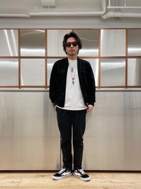 「ロンt」｜「アイテム（その他アウター）」を使った、京都くんさん（メンズ・172cm）の春コーディネート
