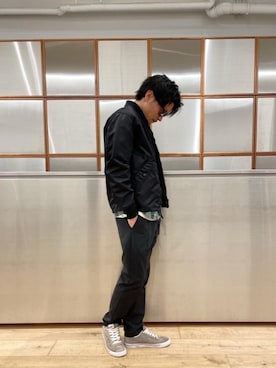 「ミリタリーコーデ」｜「アイテム（ルームウェア）」を使った、京都くんさん（メンズ・172cm）の春コーディネート