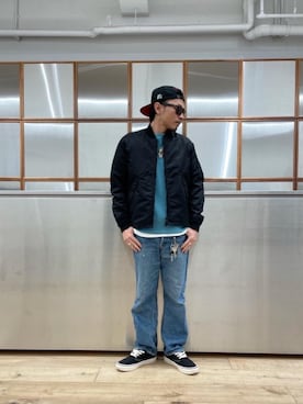 「アイテム（ルームウェア/パジャマ）」を使った、京都くんさん（メンズ・172cm）の春コーディネート