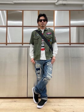 京都くんさん（メンズ・172cm）の春コーディネート