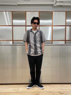 HYSTERIC GLAMOUR（ヒステリックグラマー）　ストライプ シャツ STYLING | HYSTERIC GLAMOUR ONLINE STORE ヒステリックグラマー