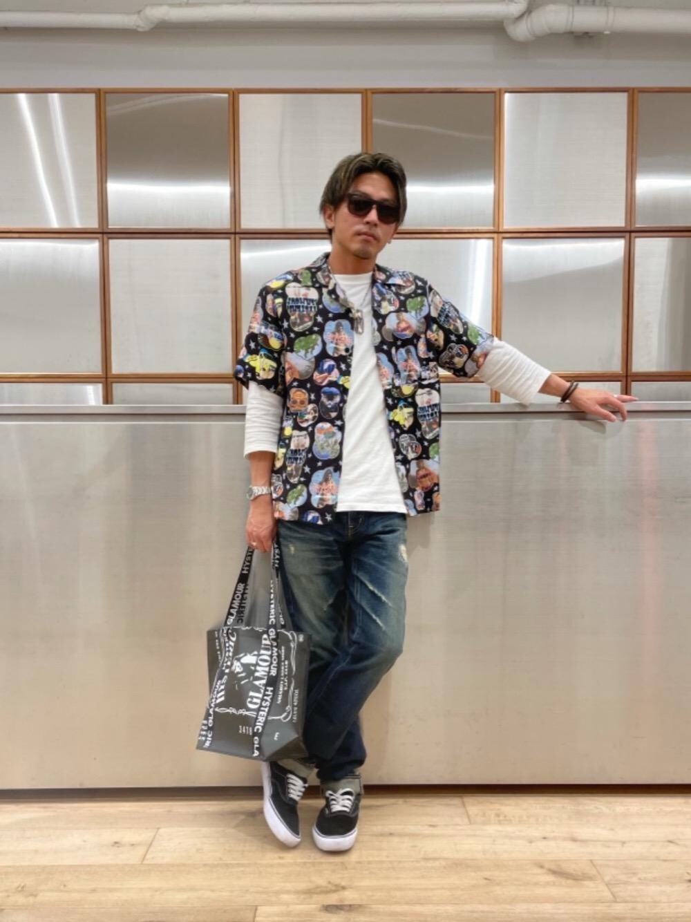 HYSTERIC GLAMOUR（ヒステリックグラマー）の「FLAMING ROCK柄 アロハ 