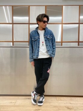 「でにむ」｜「アイテム（スウェットパンツ）」を使った、京都くんさん（メンズ・172cm）の夏コーディネート