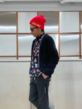 「ロックコーデ」｜「アイテム（ニットキャップ/ビーニー）」を使った、京都くんさん（メンズ・172cm）の秋コーディネート