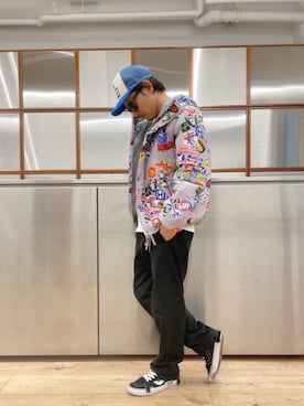 「メッシュキャップ」｜「アイテム（ブルゾン）」を使った、京都くんさん（メンズ・172cm）の秋コーディネート