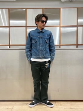 「でにむ」｜「アイテム（チノパンツ）」を使った、京都くんさん（メンズ・172cm）の冬コーディネート