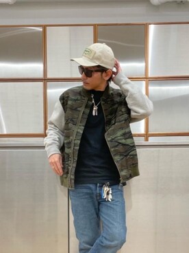 「90'sコーデ」｜「アイテム（その他アウター）」を使った、京都くんさん（メンズ・172cm）の冬コーディネート