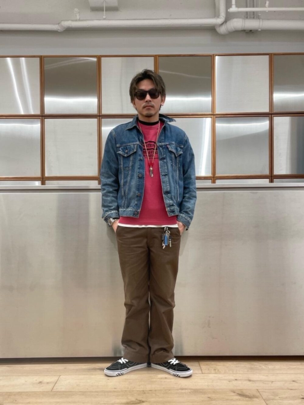 京都くんさんの「ワッフル ポケット付Tシャツ 2パック（HYSTERIC GLAMOUR）」を使ったコーディネート
